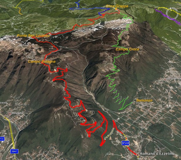 Monte Grappa Routes